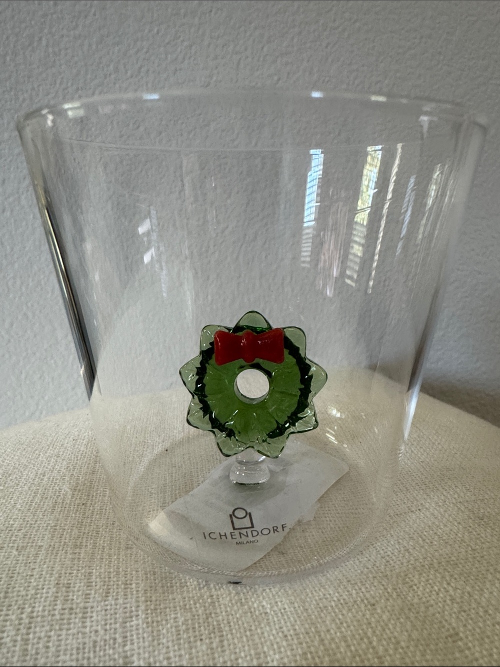 Anthropologie icon wreath drinking glass RARE ✨‎